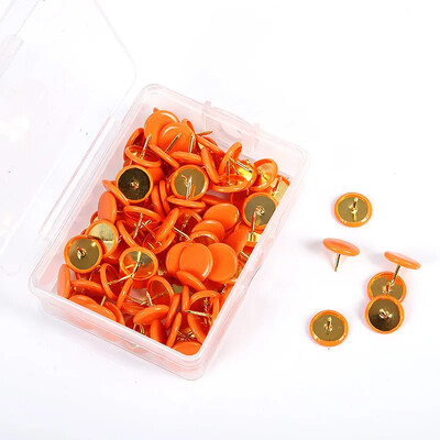 100 buc Știfturi de culoare decorative, multifuncționale, cu cap plat, ace de decorare a peretelui, ace foto, școală, birou