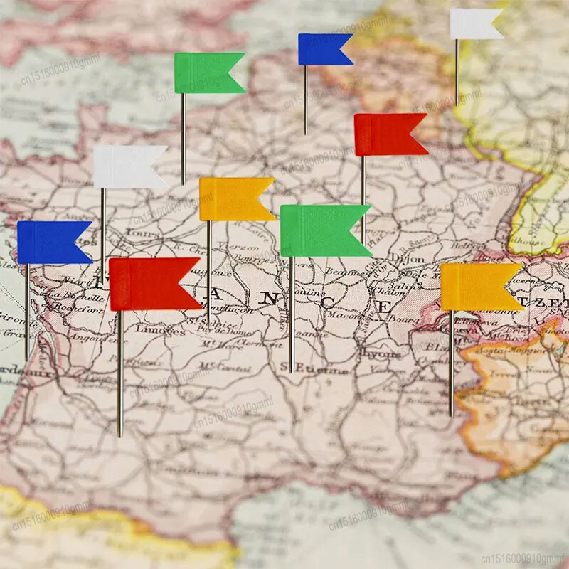 100 vnt. rinkinys Spalva vėliavėlė Smeigtukai 35 mm Biuro mokyklos sieninis žemėlapis Nuotraukos Popierinis skelbimų lenta Dekoratyvinis smeigtukas