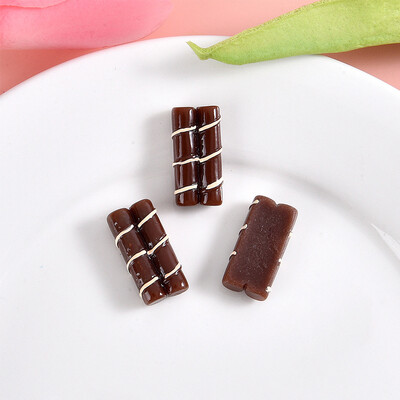 10 tk Šokolaadiküpsiste seeria vaigust lameda seljaga kabošonid juuksenõela jaoks DIY ehted käsitöö kaunistustarvikud
