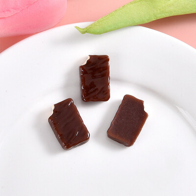 10 tk Šokolaadiküpsiste seeria vaigust lameda seljaga kabošonid juuksenõela jaoks DIY ehted käsitöö kaunistustarvikud