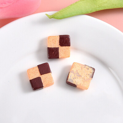 10 tk Šokolaadiküpsiste seeria vaigust lameda seljaga kabošonid juuksenõela jaoks DIY ehted käsitöö kaunistustarvikud