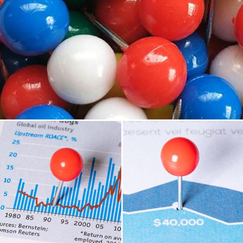 100 de ace de împingere pentru hărți multicolore, cu cap rotund, cu punct inoxidabil, cu design de miniaturi multicolore, știfturi pentru școală de birou