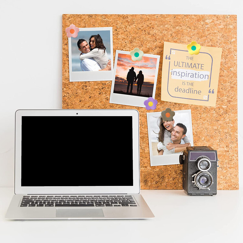 30 buc ace decorative pentru desen, rechizite de birou, ace Kawaii, rășină, în formă de floare, știfturi drăguțe pentru plăci de plută