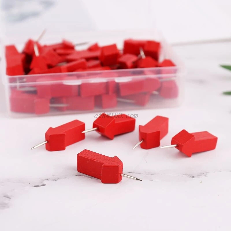 25/50 vnt Žemėlapio žymekliai Mediniai smeigtukai Nuotraukų smeigtukai Kamštinės lentos smeigtukai Smeigtukai