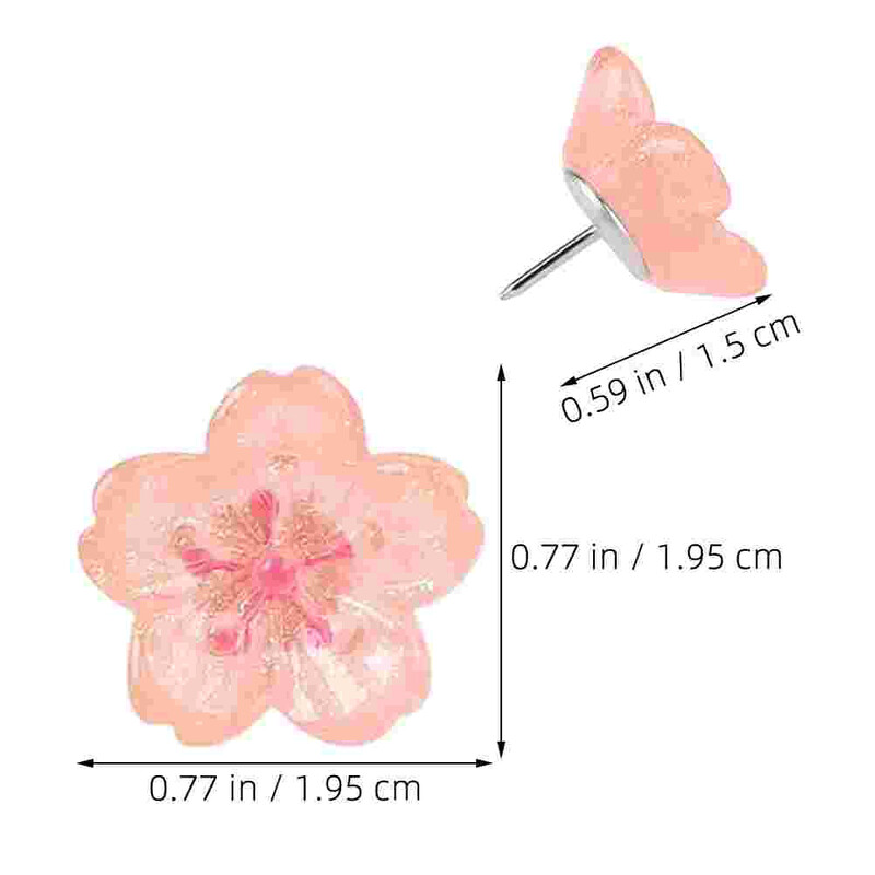 20 de bucăți pini decorative pentru degetul mare decorează rechizite de birou din metal roz pentru birou