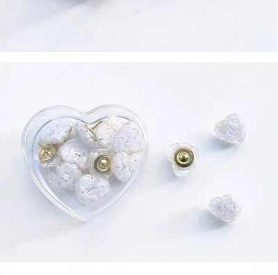 1 kast Armsad litrid Südamekujulised lamedad pildiküüned I-kujulised küüned Kunstlikud korgiviltplaadist pressküüned Dekoratiivsed pöidlad