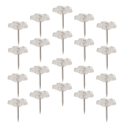 100 tk Lillede surunõelad Armsad korgitahvlid dekoratiivsed nööpnõelad, läbipaistvad raudnõelad