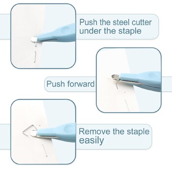 1 τεμ. Flat Staple Remover Push Style Portable Magnetic Staples Removal Tour for Office School Stationery A6687