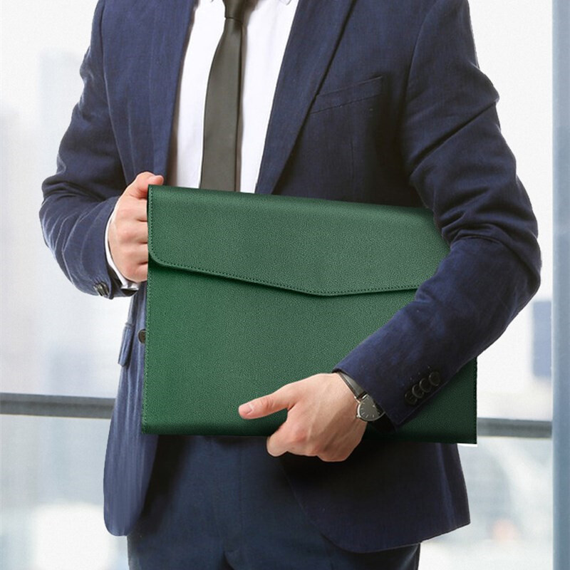 1 buc A4 Dosar din piele PU Pachet de date Geanta organizatoare de documente Geanta retro de depozitare a documentelor de afaceri Rechizite de birou pentru scoala