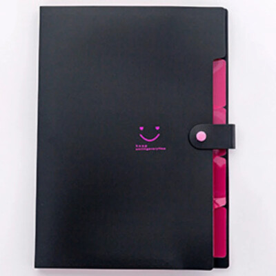 Nova višeslojna A4 mapa Vreća s dozom za datoteke Candy Color 5 Grid Proširujuća mapa s datotekama velikog kapaciteta Jednostavan korejski uredski pribor