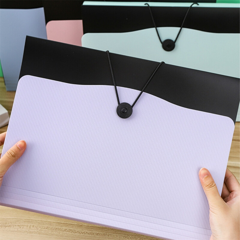 Многофункционална чанта за акордеон Чанта за документи A4 Разширяема папка с файлове Тестова чанта за съхранение на хартия Папка за съхранение на информационна книга