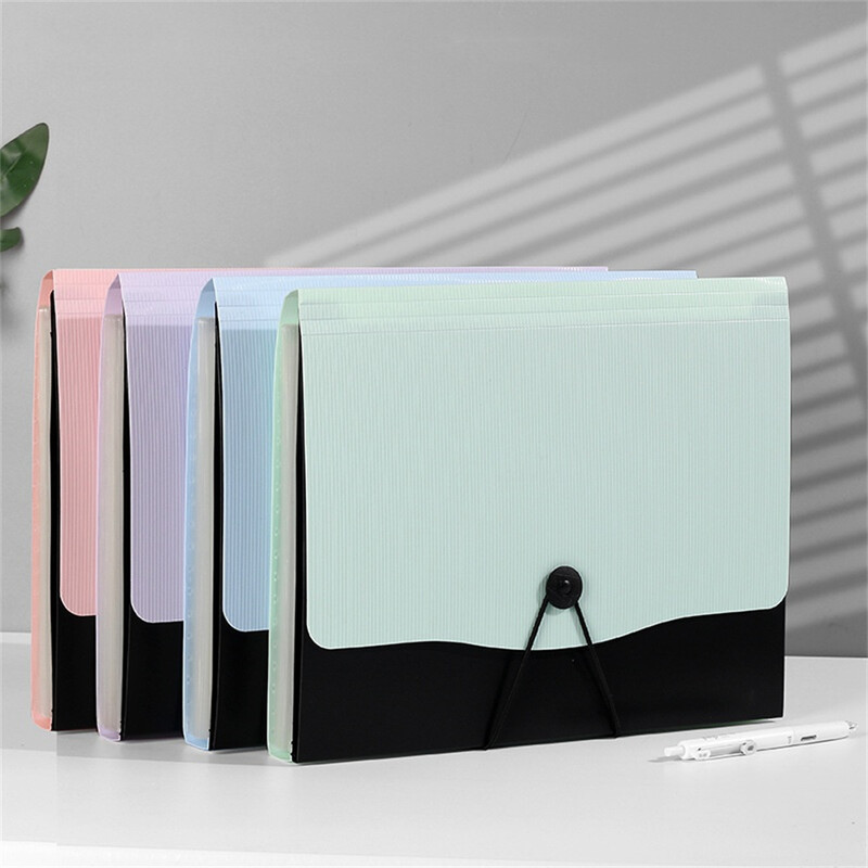 Многофункционална чанта за акордеон Чанта за документи A4 Разширяема папка с файлове Тестова чанта за съхранение на хартия Папка за съхранение на информационна книга