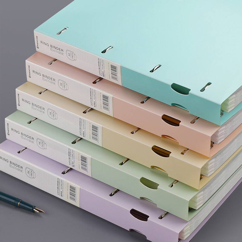 A4 Binder D-Type Punch Папка Офис Пръстен за съхранение на файлове Водоустойчива тестова хартия Папка за съхранение на данни Папка за подвързване с 4 дупки Учебни принадлежности