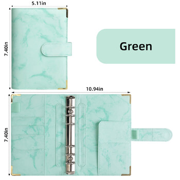 A6 συνδετικά, Budget Binder, 6 Ring Binder, Notebook Binder, Planner Binder with Magnetic Buckle Close