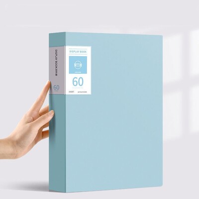 A4 Папка с файлове Дисплей Книга 30/40/60 листа Прозрачна вложка Хартиен органайзер за документи Чанта Офис Училищни пособия Канцеларски материали