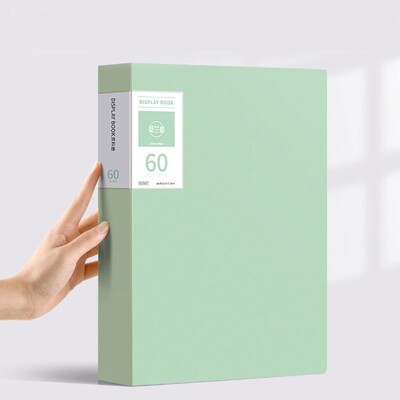 A4 Папка с файлове Дисплей Книга 30/40/60 листа Прозрачна вложка Хартиен органайзер за документи Чанта Офис Училищни пособия Канцеларски материали