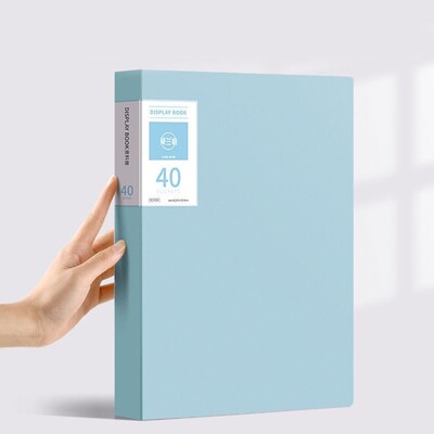 A4 Папка с файлове Дисплей Книга 30/40/60 листа Прозрачна вложка Хартиен органайзер за документи Чанта Офис Училищни пособия Канцеларски материали