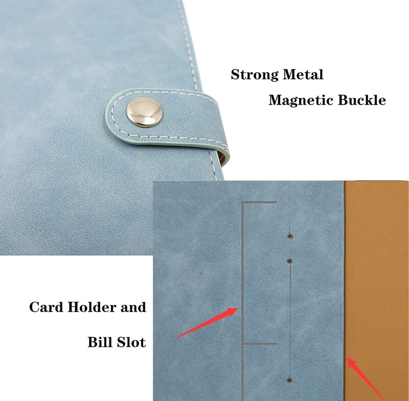 A5 PU odinis segtuvų dangtelis, pakartotinai užpildomas 6 žiedų nešiojamasis kompiuteris, skirtas A5 užpildo popieriui, asmeninio planavimo segtuvas su magnetiniu užsegimu