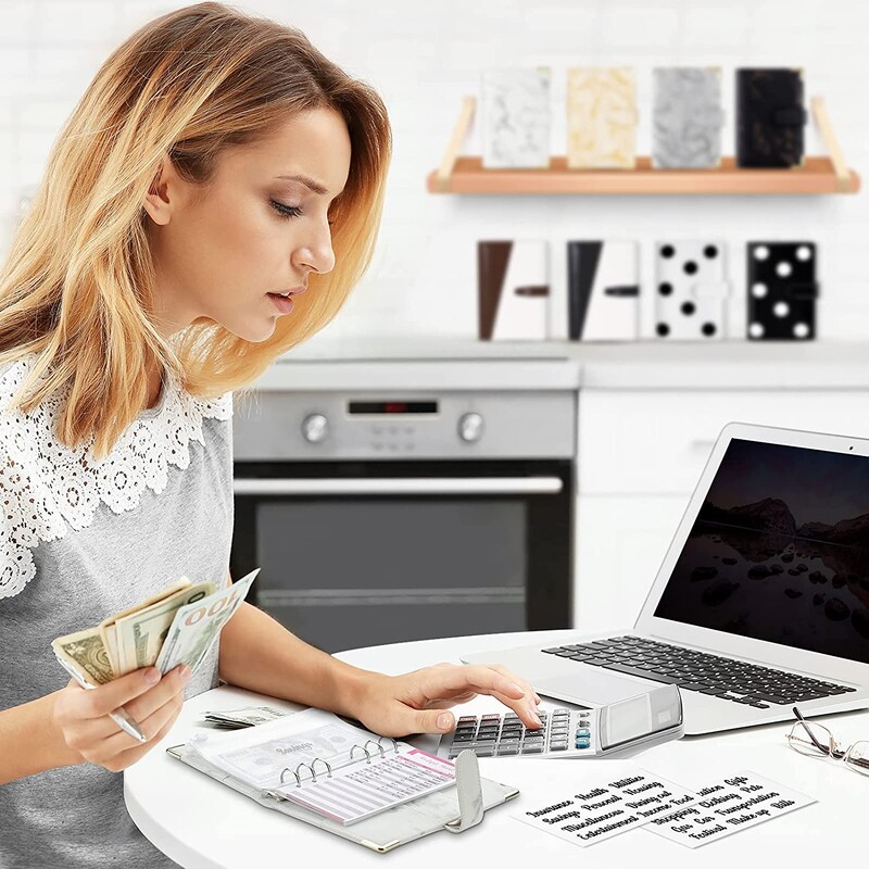 A6 marmurinis biudžetinis segtuvas, pakartotinai užpildomas 6 žiedų mini segtuvas A6 užpildo popieriui, odinis segtuvo dangtelis su magnetiniu užsegimu