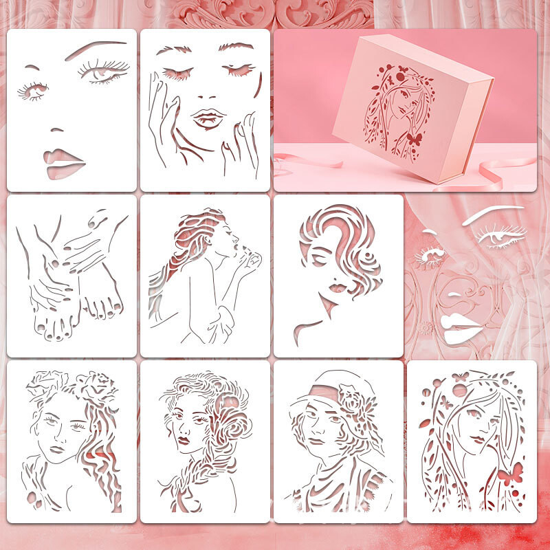 Șablon de desen pentru doamne noi transfrontaliere Șablon de desen pentru carcasă pentru telefon mobil Șablon de model de vânzare caldă Set cu ridicata