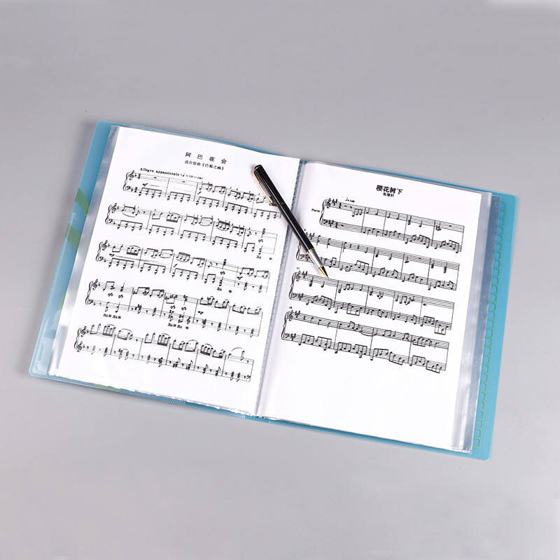 40 lehekülge A4 mitmekihiline muusikapartii kaust harjutamine klaveril paberilehed dokumentide säilitamise korraldaja