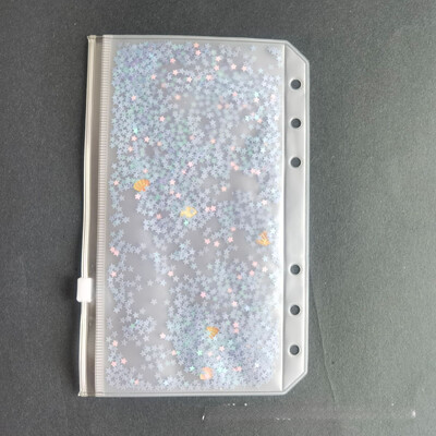 A5 A6 rožinis PVC maišelis su užtrauktuku Rankinės knygos laikymo dokumentų maišelis Informacija Užrašų knygelė Vizitinių kortelių knyga palaidų lapų