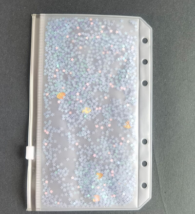 A5 A6 rožinis PVC maišelis su užtrauktuku Rankinės knygos laikymo dokumentų maišelis Informacija Užrašų knygelė Vizitinių kortelių knyga palaidų lapų