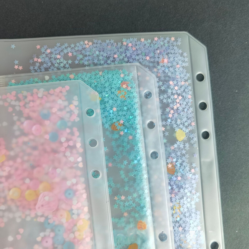 A5 A6 rožinis PVC maišelis su užtrauktuku Rankinės knygos laikymo dokumentų maišelis Informacija Užrašų knygelė Vizitinių kortelių knyga palaidų lapų