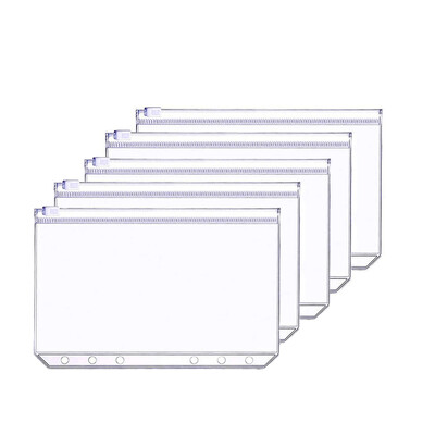 12 segtuvų kišenių A6 dydžio kelių spalvų aplankas su užtrauktuku, tinkamas 6 žiedų segtuvui nešiojamojo kompiuterio segtuvų kišenės Vandeniui atsparūs maišelių maišeliai