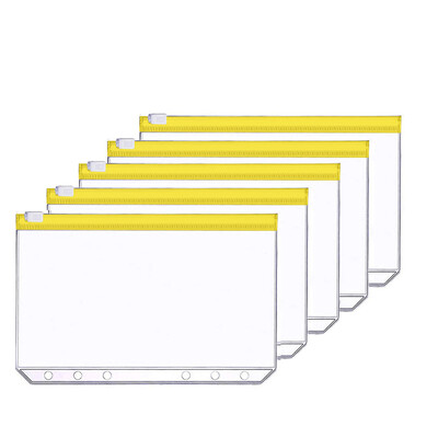 12 segtuvų kišenių A6 dydžio kelių spalvų aplankas su užtrauktuku, tinkamas 6 žiedų segtuvui nešiojamojo kompiuterio segtuvų kišenės Vandeniui atsparūs maišelių maišeliai