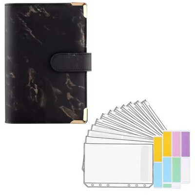 A6 Binder budžeta piezīmjdatora personīgā plānotāja organizatoru sistēma ar iesiešanas kabatām Naudas aploksnes maciņš naudas taupīšanai budžeta plānošanā