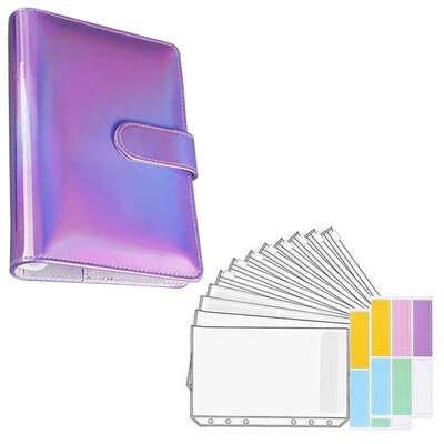 A6 Binder budžeta piezīmjdatora personīgā plānotāja organizatoru sistēma ar iesiešanas kabatām Naudas aploksnes maciņš naudas taupīšanai budžeta plānošanā