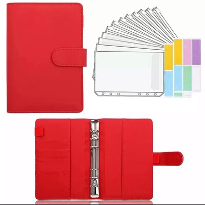 A6 Binder budžeta piezīmjdatora personīgā plānotāja organizatoru sistēma ar iesiešanas kabatām Naudas aploksnes maciņš naudas taupīšanai budžeta plānošanā