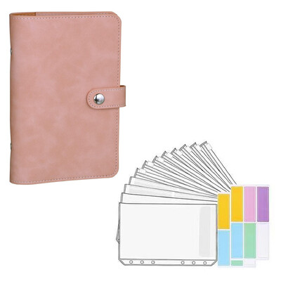 A6 Binder budžeta piezīmjdatora personīgā plānotāja organizatoru sistēma ar iesiešanas kabatām Naudas aploksnes maciņš naudas taupīšanai budžeta plānošanā