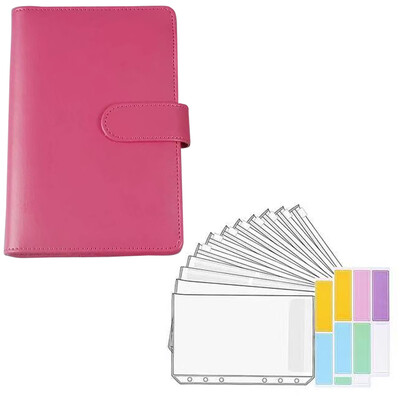 A6 Binder budžeta piezīmjdatora personīgā plānotāja organizatoru sistēma ar iesiešanas kabatām Naudas aploksnes maciņš naudas taupīšanai budžeta plānošanā