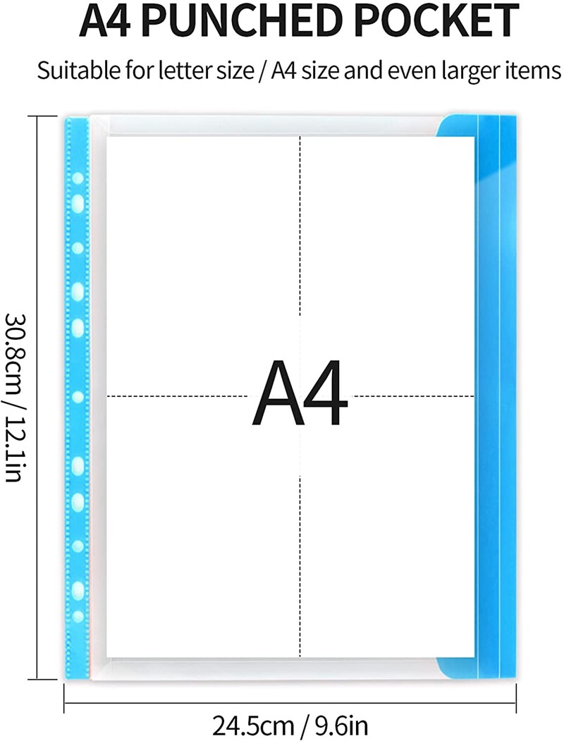 NAUJI A4 Dydžio plastikiniai failų aplankai Piniginės Spalvingi dokumentų failai Vokų maišeliai mokyklos biuro namams, telpa 200 plius A4 lapų