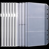 A6 segtuvų kišenės užtrauktukas (3 tipai), skirtas Filofax asmeniniams rodyklėms skirtų kišenių sąskaitų maišelis 6 žiedų segtuvų plastikinės užtrauktuko kišenės nešiojamiesiems kompiuteriams