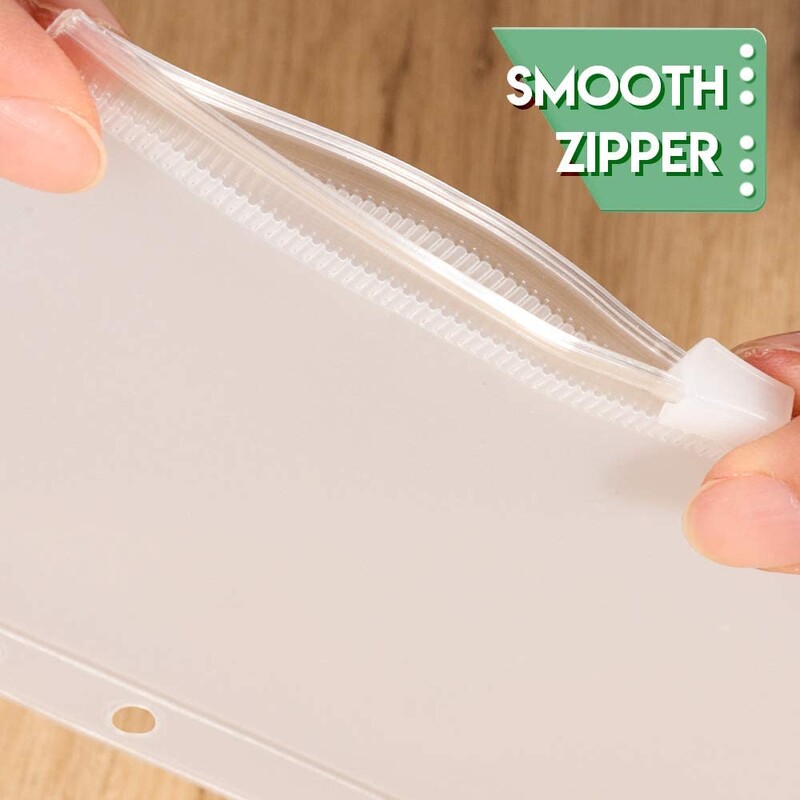 A6 segtuvų kišenės užtrauktukas (3 tipai), skirtas Filofax asmeniniams rodyklėms skirtų kišenių sąskaitų maišelis 6 žiedų segtuvų plastikinės užtrauktuko kišenės nešiojamiesiems kompiuteriams