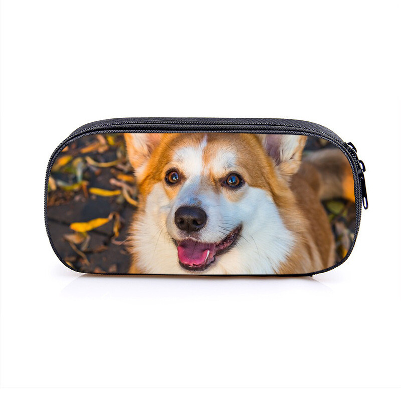 Pārrobežu jauna sērija jauks kucēns studentu viena slāņa zīmuļu soma karikatūra tendence lielas ietilpības poliestera zīmuļu soma vairumtirdzniecība karstā