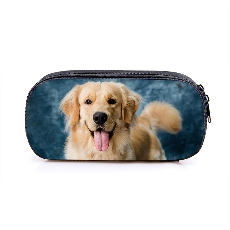 Pārrobežu jauna sērija jauks kucēns studentu viena slāņa zīmuļu soma karikatūra tendence lielas ietilpības poliestera zīmuļu soma vairumtirdzniecība karstā