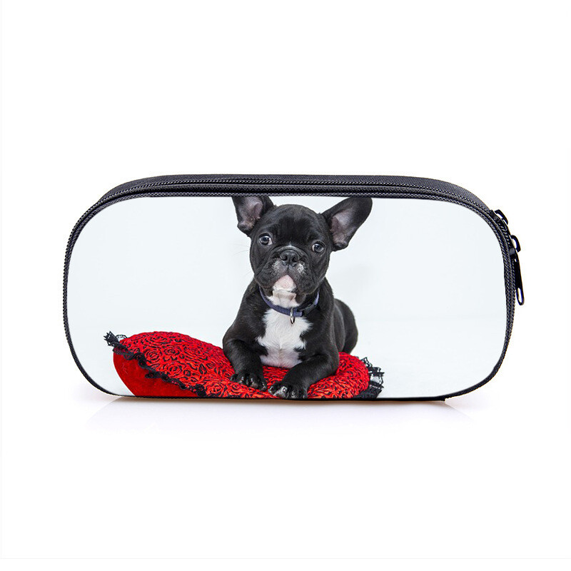 Pārrobežu jauna sērija jauks kucēns studentu viena slāņa zīmuļu soma karikatūra tendence lielas ietilpības poliestera zīmuļu soma vairumtirdzniecība karstā