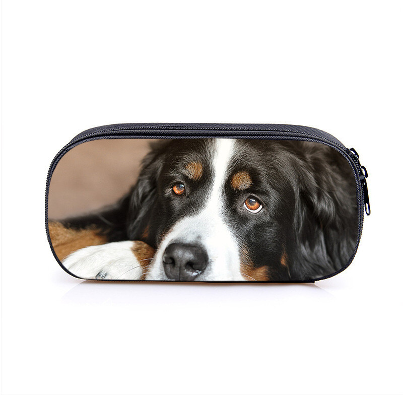 Pārrobežu jauna sērija jauks kucēns studentu viena slāņa zīmuļu soma karikatūra tendence lielas ietilpības poliestera zīmuļu soma vairumtirdzniecība karstā