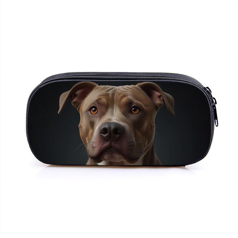 Pārrobežu jauna sērija jauks kucēns studentu viena slāņa zīmuļu soma karikatūra tendence lielas ietilpības poliestera zīmuļu soma vairumtirdzniecība karstā