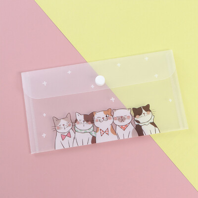 Torbe za olovke Prijenosne otporne na prašinu Vodootporne za djecu Pp Maska Torba za pohranu Maska Save Bags Bez zagađenja Torba za datoteke s crtanim mačkama