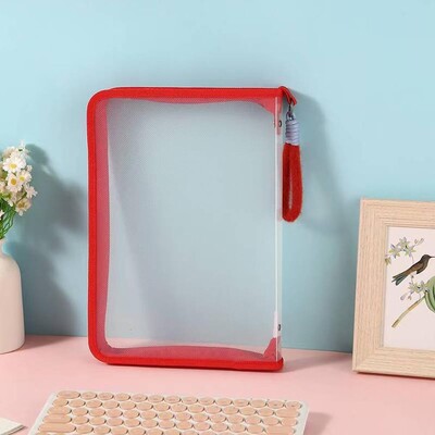 Geantă A4 pentru dosar cu fermoar PVC PP cu sclipici Transparentă Geanta organizatoare pentru dosar Geanta pentru dosare Suport pentru papetărie Rechizite de birou