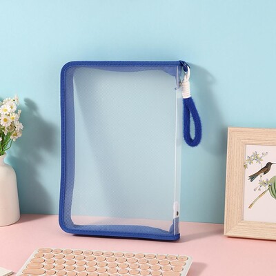 Geantă A4 pentru dosar cu fermoar PVC PP cu sclipici Transparentă Geanta organizatoare pentru dosar Geanta pentru dosare Suport pentru papetărie Rechizite de birou