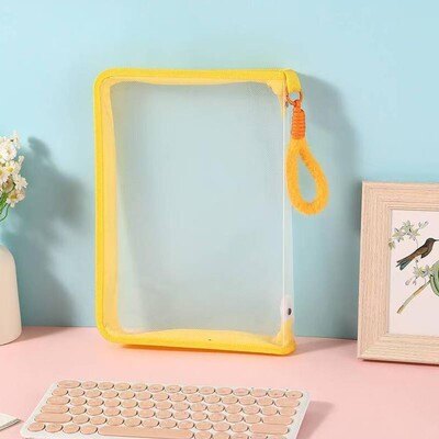 Geantă A4 pentru dosar cu fermoar PVC PP cu sclipici Transparentă Geanta organizatoare pentru dosar Geanta pentru dosare Suport pentru papetărie Rechizite de birou