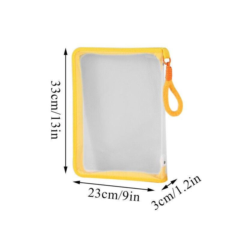 Geantă A4 pentru dosar cu fermoar PVC PP cu sclipici Transparentă Geanta organizatoare pentru dosar Geanta pentru dosare Suport pentru papetărie Rechizite de birou