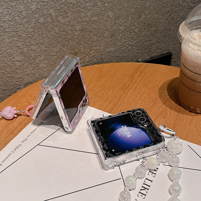 Moodne leopardimuster sobib Samsung Z Flip5 kokkupandava ekraaniga mobiiltelefoni ümbris Z Flip 4/3 Jaapani ja Korea koomiksitele