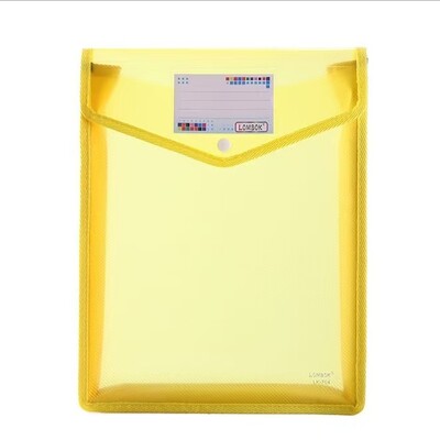 Foldere de fișiere din plastic A5 rezistente la apă, plic A5, portofel pentru fișiere, organizator de documente cu închidere rapidă și buzunar pentru etichete